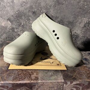 adidas Sage Green Mules